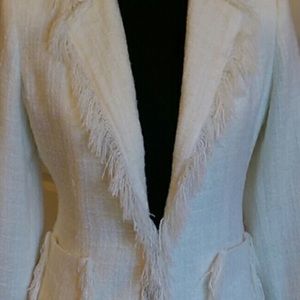 Beautiful cream fringe blazer
